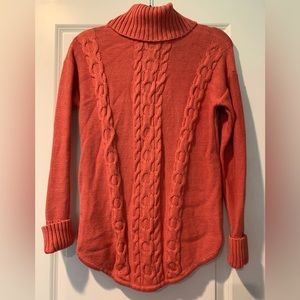 L.L. Bean Women’s Turtleneck Cable Knit Sweater size Small